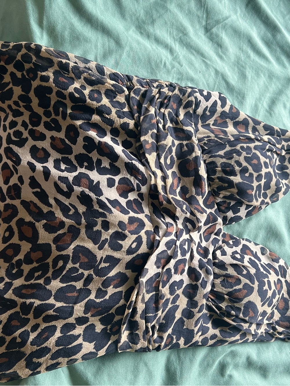Leopard Print Strapless Dress - Neutral Brown & Black